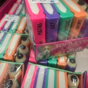Mini Gomas libros+lapices Top Model