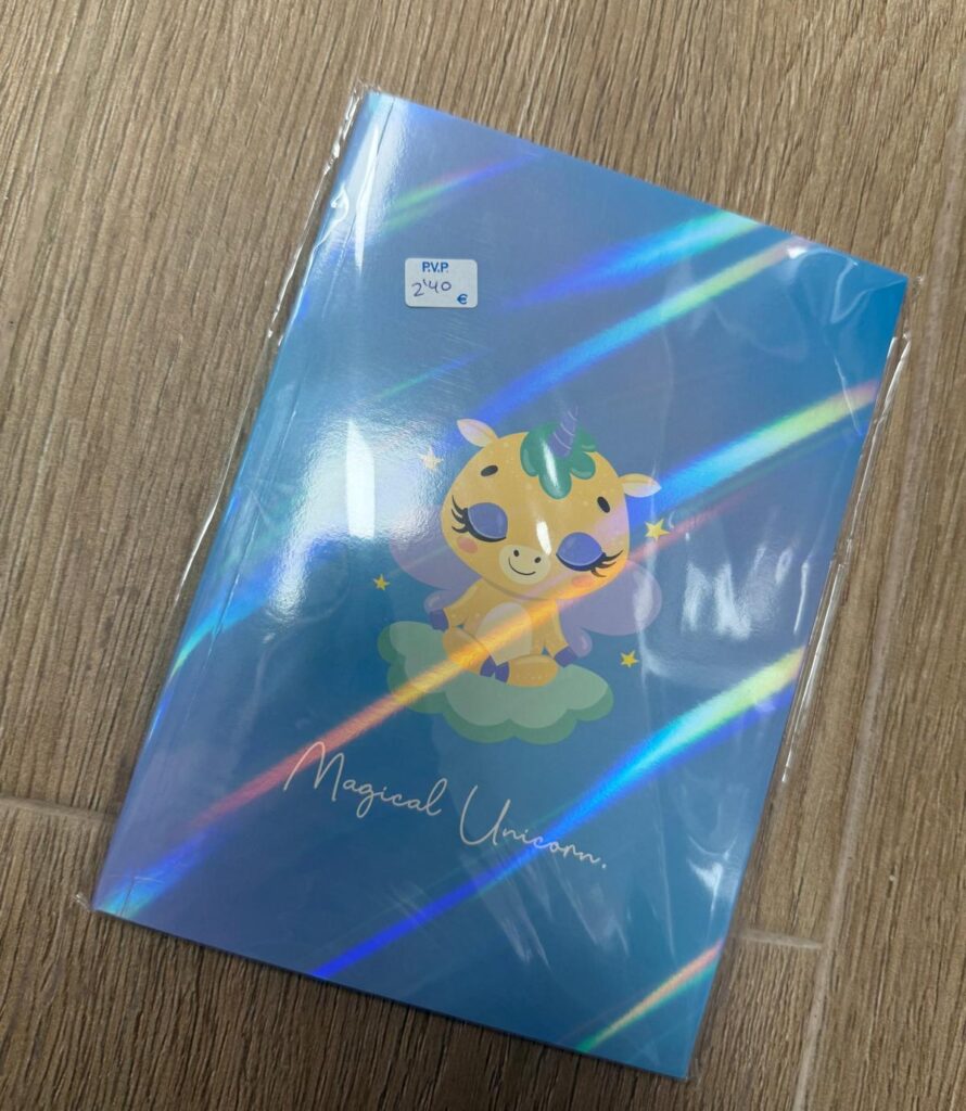 Libreta Unicornio Tapa Metalizada