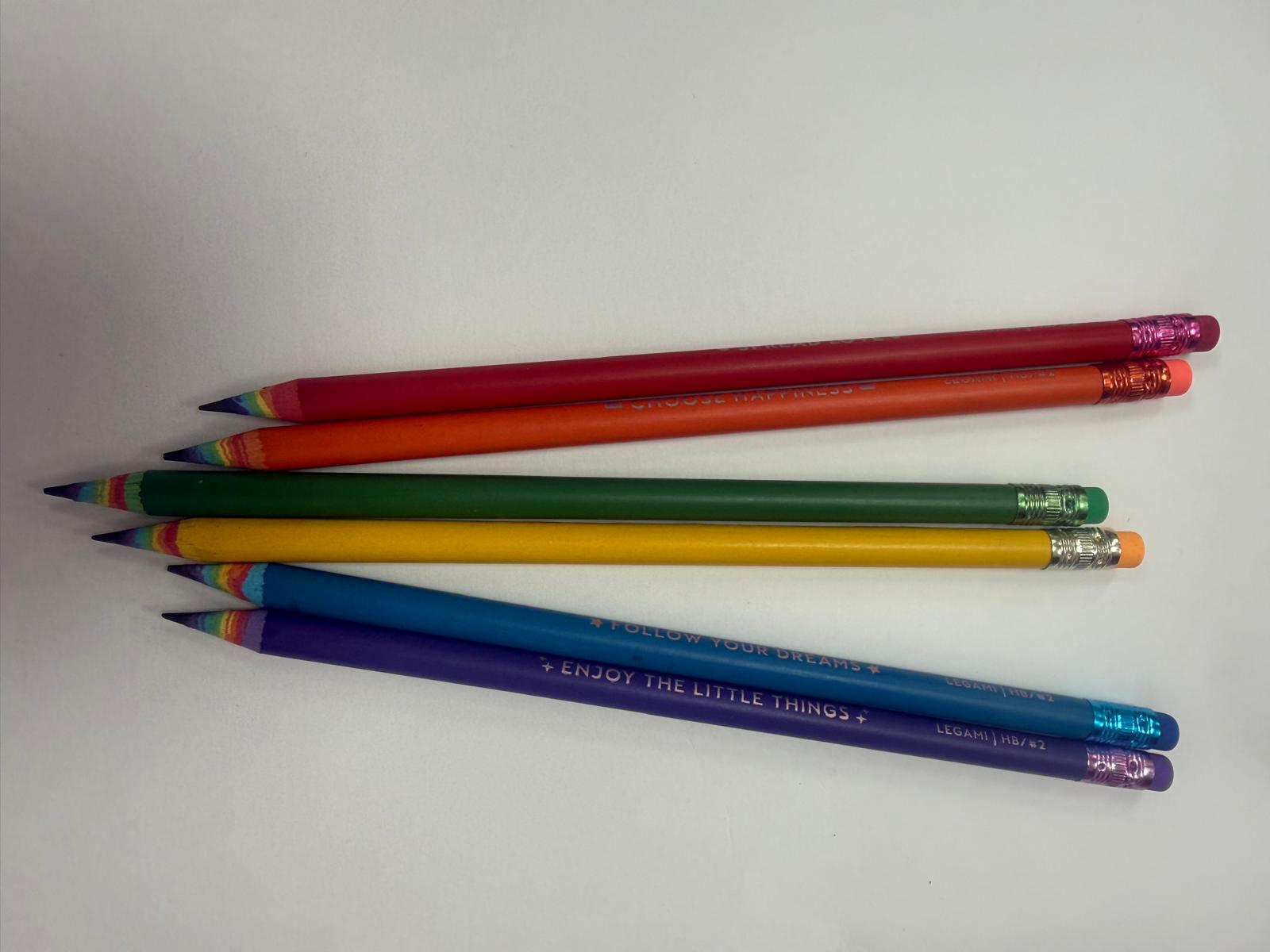 Lapiz de grafito decoración multicolor