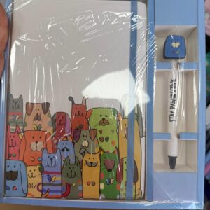 Estuche regalo Bolígrafo+Cuaderno Multi-perritos