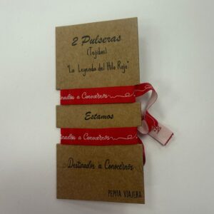 LA LEYENDA DEL HILO ROJO 2 PULSERAS PEPITA VIAJERA