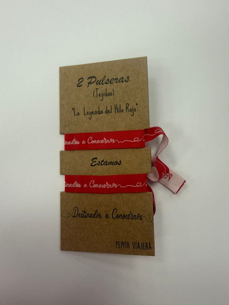 LA LEYENDA DEL HILO ROJO 2 PULSERAS PEPITA VIAJERA